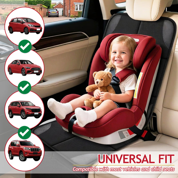 Universal Car Seat Cover Protectors with Storage Pockets for Child Seats Dogs Kids Pets (Pack of 2)