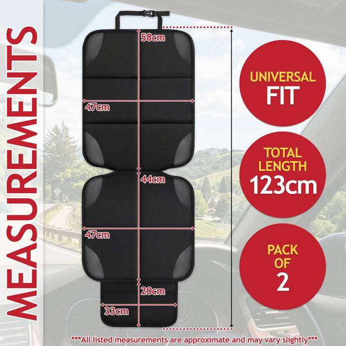 Universal Car Seat Cover Protectors with Storage Pockets for Child Seats Dogs Kids Pets (Pack of 2)