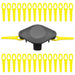 Blade Connection Head for Ryobi Grass Strimmer Trimmer + 30 Replacement Heavy Duty Blades (RAC155 RAC157 RAC158)