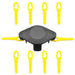 Blade Connection Head for Ryobi Grass Strimmer Trimmer + 10 Replacement Heavy Duty Blades (RAC155 RAC157 RAC158)
