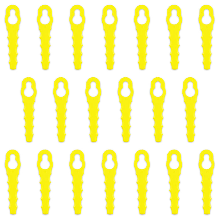 Heavy Duty Double Serrated Blades for Ryobi RAC155 RAC157 RAC158 Grass Strimmer Trimmer (Pack of 20 Replacements)