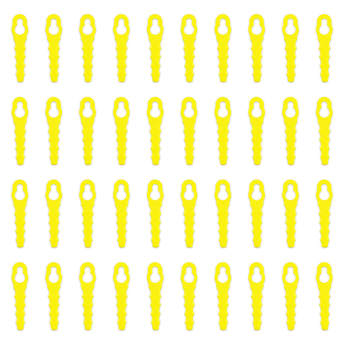 Heavy Duty Double Serrated Blades for Ryobi RAC155 RAC157 RAC158 Grass Strimmer Trimmer (Pack of 40 Replacements)