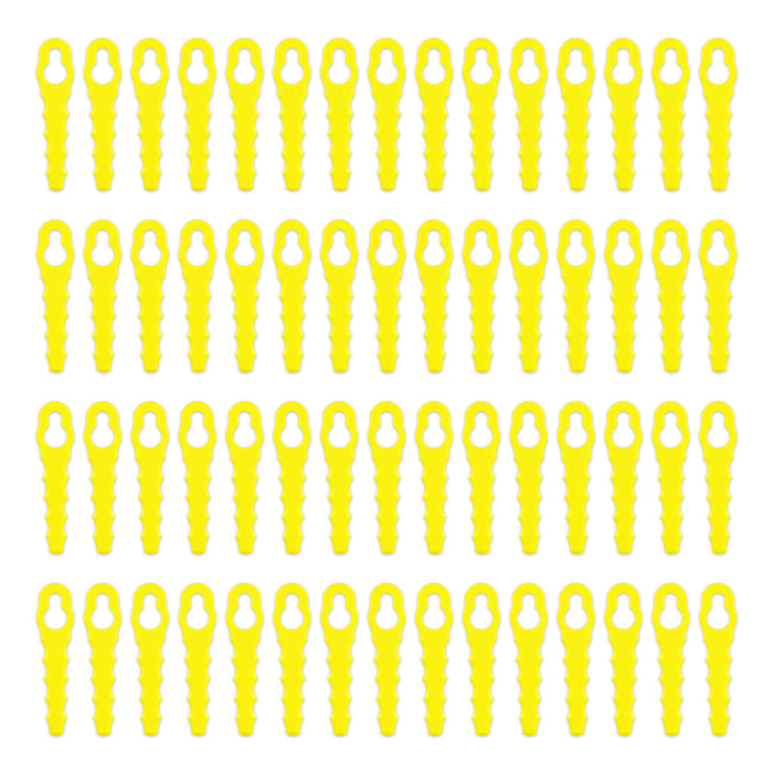 Heavy Duty Double Serrated Blades for Ryobi RAC155 RAC157 RAC158 Grass Strimmer Trimmer (Pack of 60 Replacements)