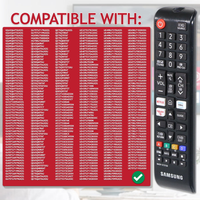 Samsung Smart TV Remote Control BN59-01315B GQ GU QE UE Series 1080p 4K QLED UHD Television Controller