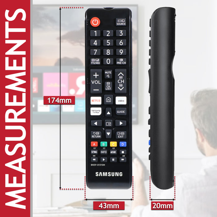 Samsung Smart TV Remote Control BN59-01315M GQ QE UE Series 1080p 4K QLED UHD Television Controller