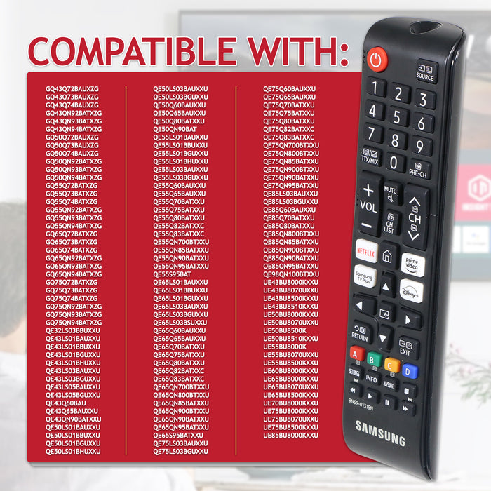 Samsung Smart TV Remote Control BN59-01315N GQ QE UE Series 1080p 4K QLED UHD Television Controller