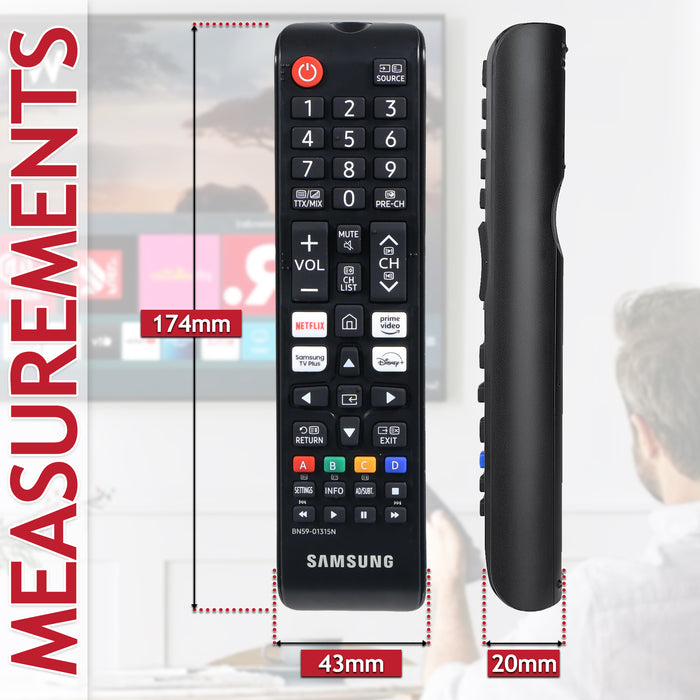 Samsung Smart TV Remote Control BN59-01315N GQ QE UE Series 1080p 4K QLED UHD Television Controller