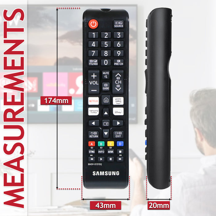 Samsung Smart TV Remote Control BN59-01315Q GQ QE UE Series 1080p 4K QLED UHD Television Controller