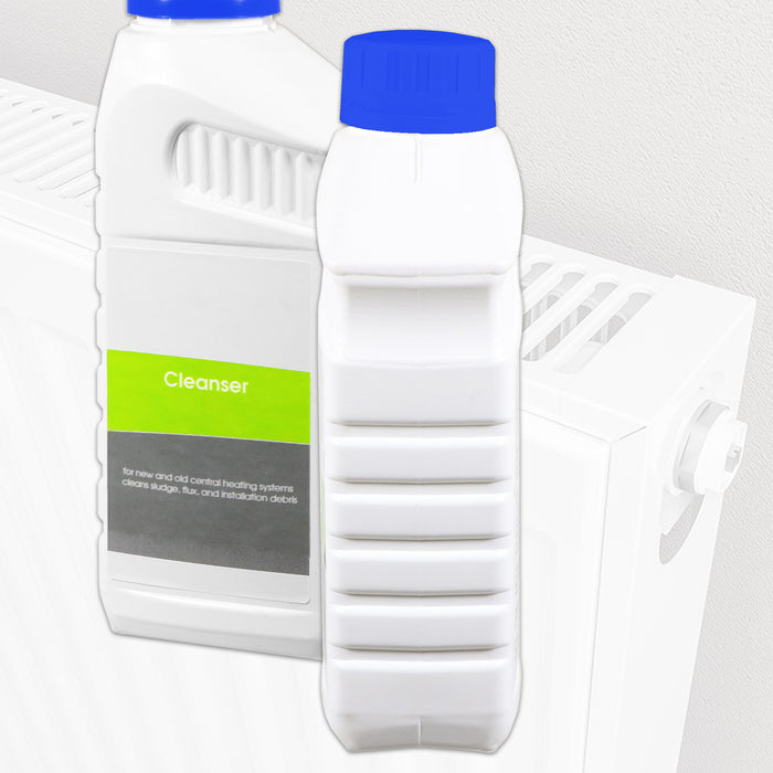 Central Heating Cleanser Concentrate Sludge Rust Debris Cleaner Liquid (500ml Bottle) + Radiator Dosing Funnel Tool