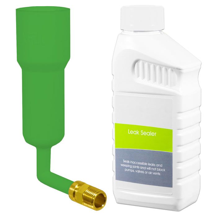 Central Heating Leak Sealer Concentrate Boiler Pipe Seal Liquid (500ml Bottle) + Radiator Dosing Funnel Tool