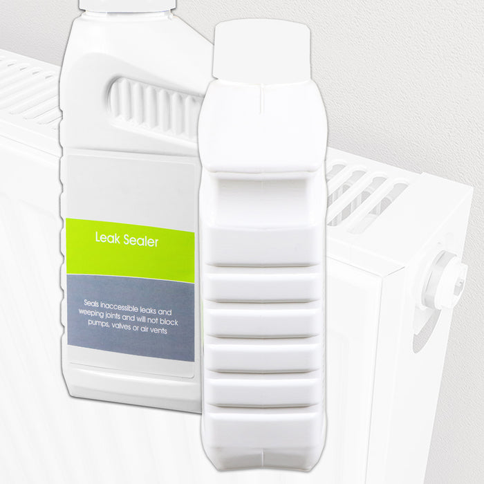 Central Heating Leak Sealer Concentrate Boiler Pipe Seal Liquid (500ml Bottle) + Radiator Dosing Funnel Tool