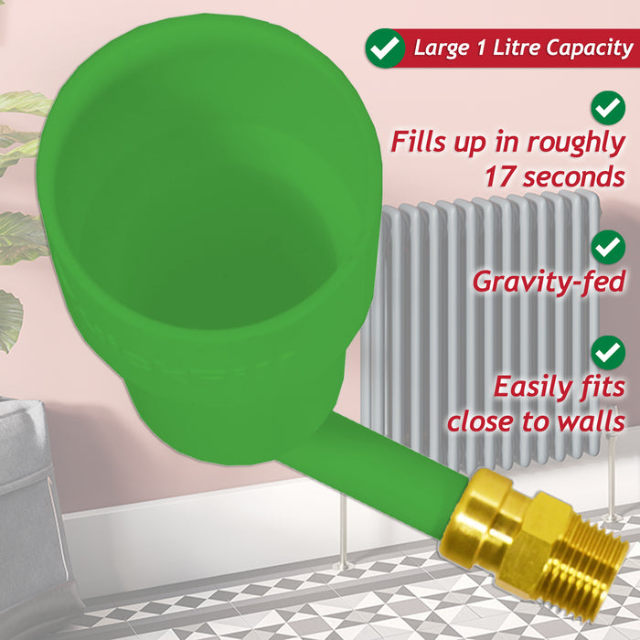 Central Heating Leak Sealer Concentrate Liquid (500ml Bottle) + Radiator Dosing Funnel Tool + Draining Tub