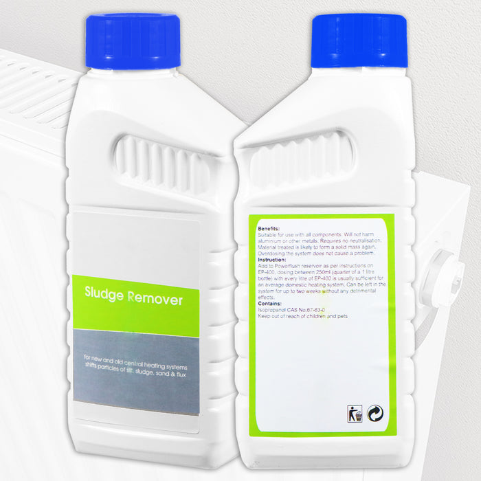Central Heating Sludge Remover Concentrate Liquid (500ml Bottle) + Radiator Dosing Funnel Tool + Draining Tub
