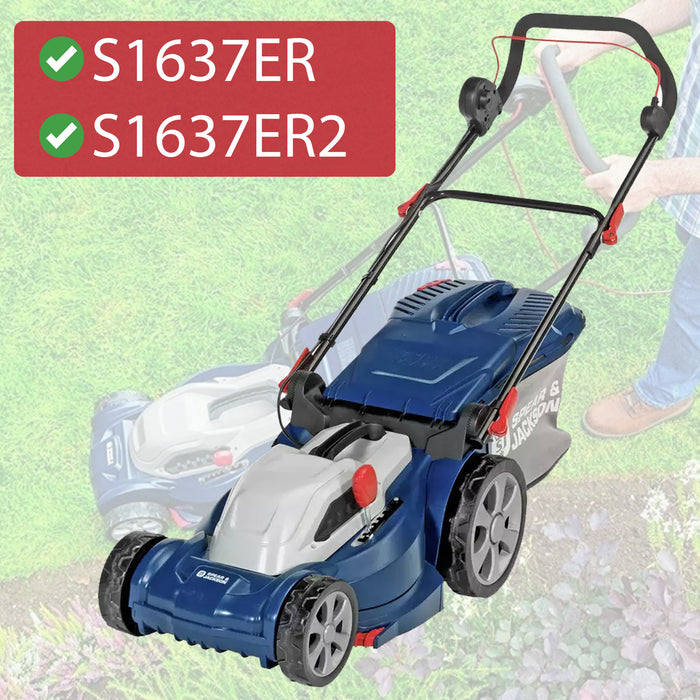 Rotary Blade for Spear & Jackson S1637ER S1637ER2 37cm Lawnmower Cutter 1488214 + Sharpener