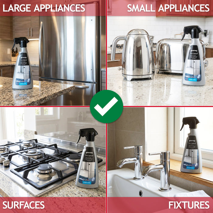 Smeg Inox Splend Stainless Steel Cleaning Detergent Spray Bottle (500ml, 901456)