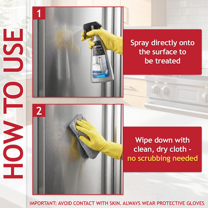 Smeg Inox Splend Stainless Steel Cleaning Detergent Spray Bottle (500ml, 901456)