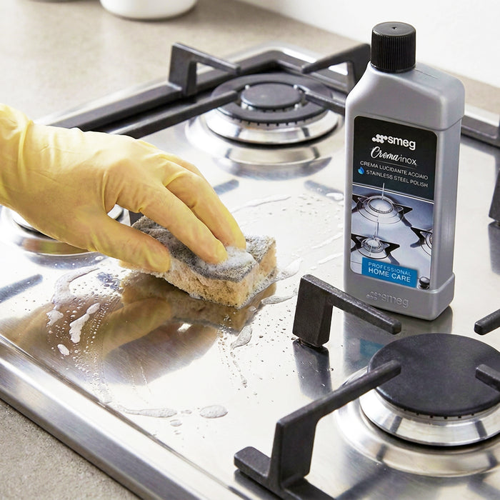 Smeg Crema Inox Stainless Steel Cleaning Degreasing Polishing Cream (280g, 905073)