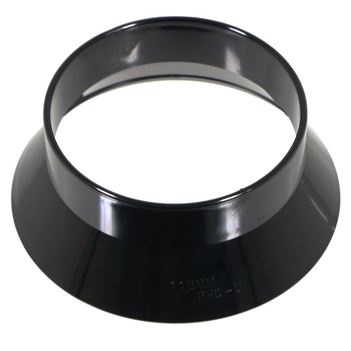 110mm Weathering Collar Soil Solvent Weld Pipe Roof Vent Sleeve Weather Skirt (Black)