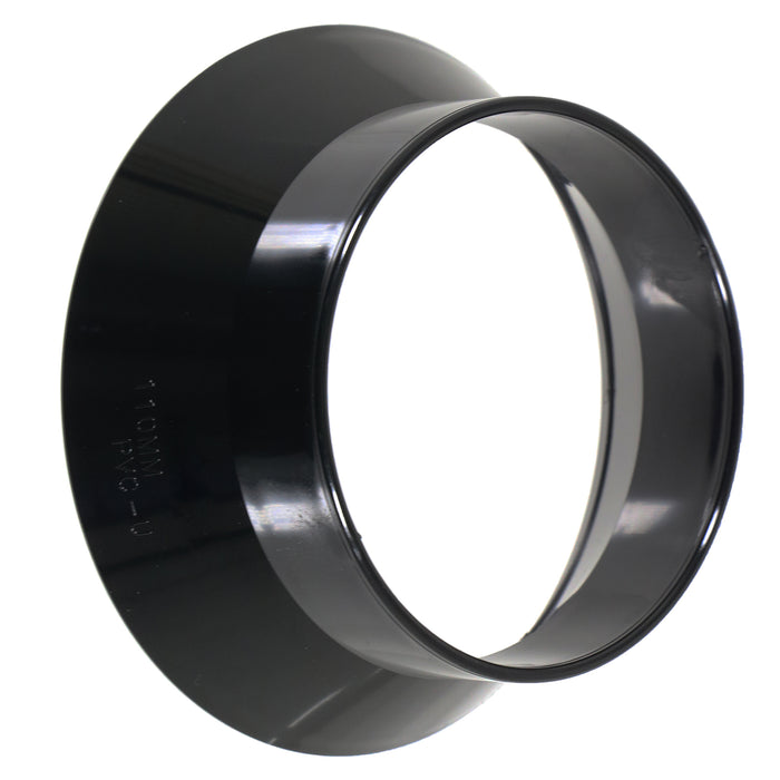 110mm Weathering Collar Soil Solvent Weld Pipe Roof Vent Sleeve Weather Skirt (Black)