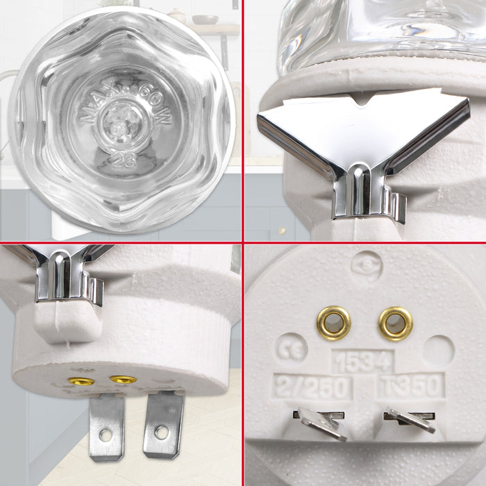 Light Bulb Lamp Assembly for Stoves 444444 Series Oven Cookers (40W, G9, Halogen, 230V)