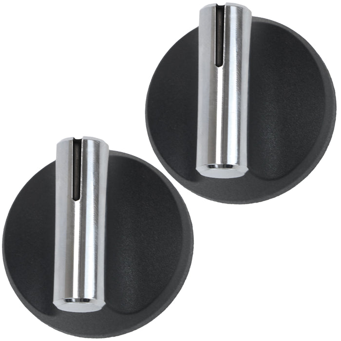Control Knobs For Belling Cooker Fits Stoves Oven Hob 083576300 (Pack of 2, Black/Chrome)