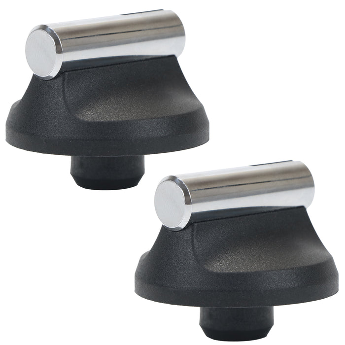 Control Knobs For Belling Cooker Fits Stoves Oven Hob 083576300 (Pack of 2, Black/Chrome)