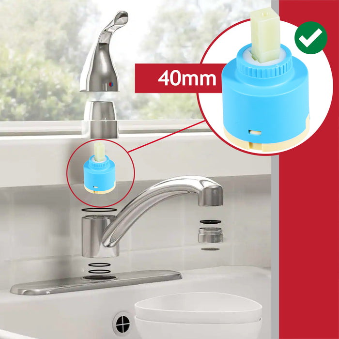 Tap Cartridge 1 STKS Keramische Disc Cartridge Valve voor Eengreeps Monobloc Badkamer of Keuken Mixer Kranen (A-Type 40mm Tap Cartridge 1 STKS Keramische Disc Cartridge Valve voor Eengreeps Monobloc Badkamer of Keuken Mixer Kranen (A-Type 40mm