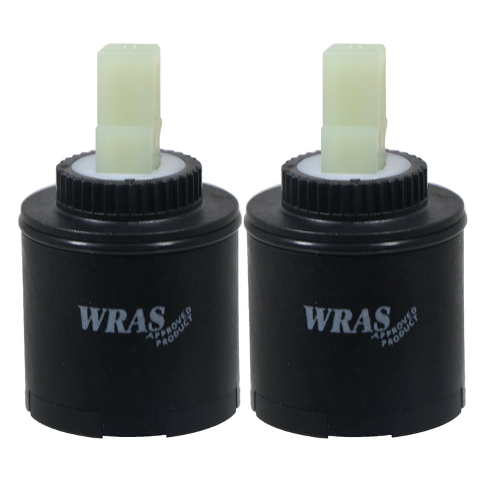 Mixer Tap Cartridge 35mm Single Monobloc Sink Basin Bath Hot Cold Water Valve (Pack of 2)