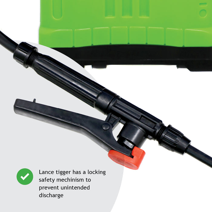 Knapsack Garden Weed Sprayer Backpack Pressure Spray Lance Napsack Pump 16L