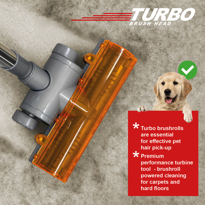 Turbine Head compatible with DYSON DC18 DC21 Vacuum Carpet Floor Tool Wheeled Turbo Brush 32mm