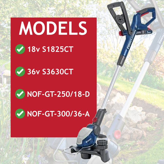 4m Spool & Line for Spear & Jackson S1825CT N0F-GT-250/18-D S3630CT Strimmer (Pack of 2)