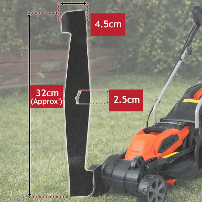 Blade for Yard Force LMG32 / LTG30 Lawnmower 32cm Metal Grass Mower Cutter x 2 Blade