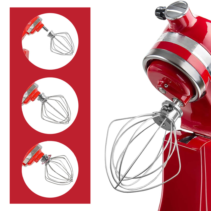 K45WW Type 6 Wire Whisk for KitchenAid 4.3L 4.7L 4.8L Tilt-Head Stand Mixer Whip K45 KSM75 KSM90 KSM95