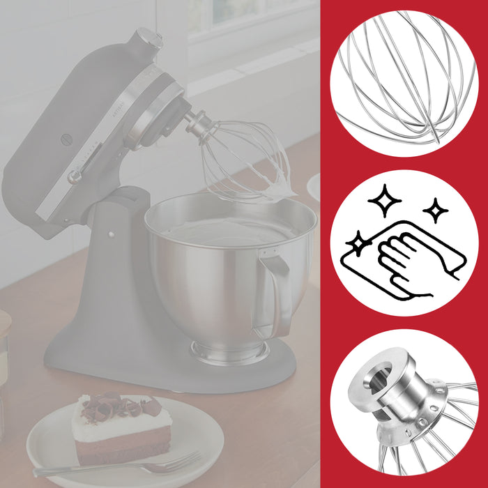 K45WW Type 6 Wire Whisk for KitchenAid 4.3L 4.7L 4.8L Tilt-Head Stand Mixer Whip K45 KSM75 KSM90 KSM95