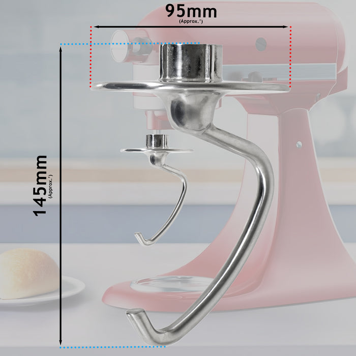 Beater Whisk Dough Hook for KitchenAid Stand Mixer KSM100 KSM103 KSM110 KSM5TH3PSS Type 3 Piece Stainless Steel Set