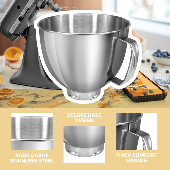 Bowl for KITCHENAID Mixer 4.8L K5THSBP Stainless Steel Tilt-Head K45SS KSM1 KSM9
