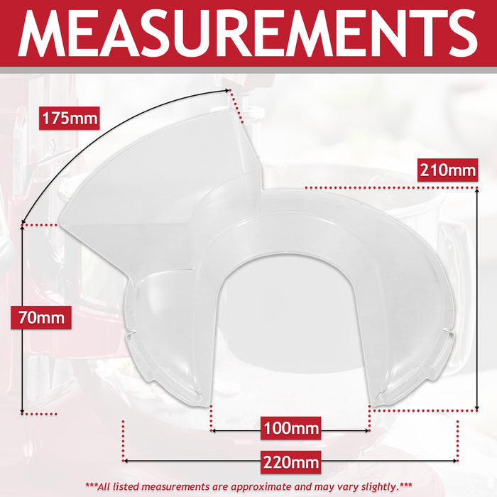 Splash Guard for KitchenAid 5KSM 7580 7591 7990 6.9L Stand Food Mixer Bowl Splatter Pouring Shield Cover