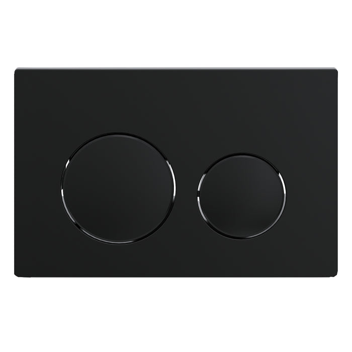 Luxury Flush Plate Kit for Concealed Toilet Cistern Wall Hung Frame (Matt Black, 245mm x 165mm)