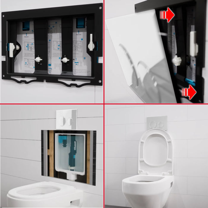 Luxury Flush Plate Kit for Skylo Concealed Toilet Cistern Wall Hung Frame (Gloss White, 245mm x 165mm)