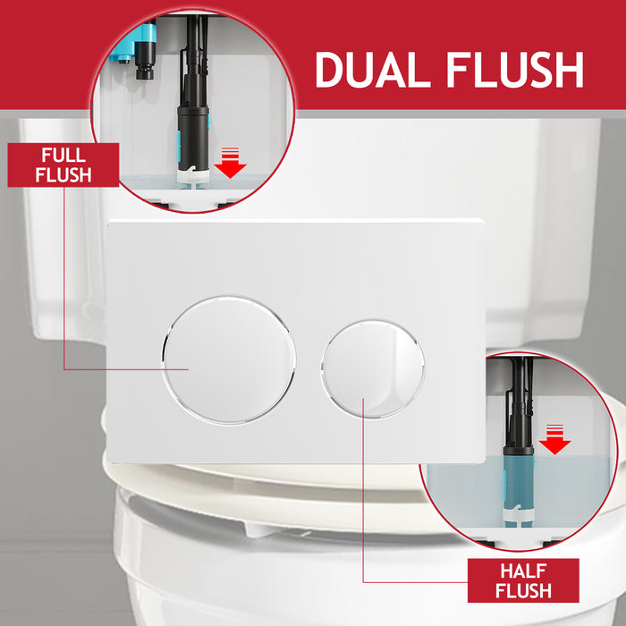 Luxury Flush Plate Kit for Skylo Concealed Toilet Cistern Wall Hung Frame (Gloss White, 245mm x 165mm)