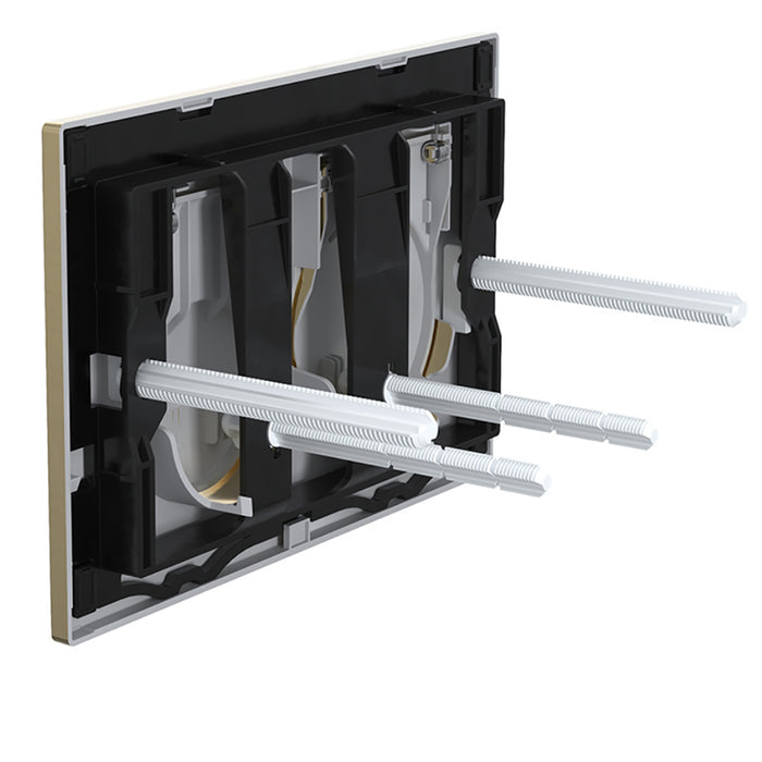 Luxury Flush Plate Kit for Skylo Concealed Toilet Cistern Wall Hung Frame (Brushed Brass, 245mm x 165mm)