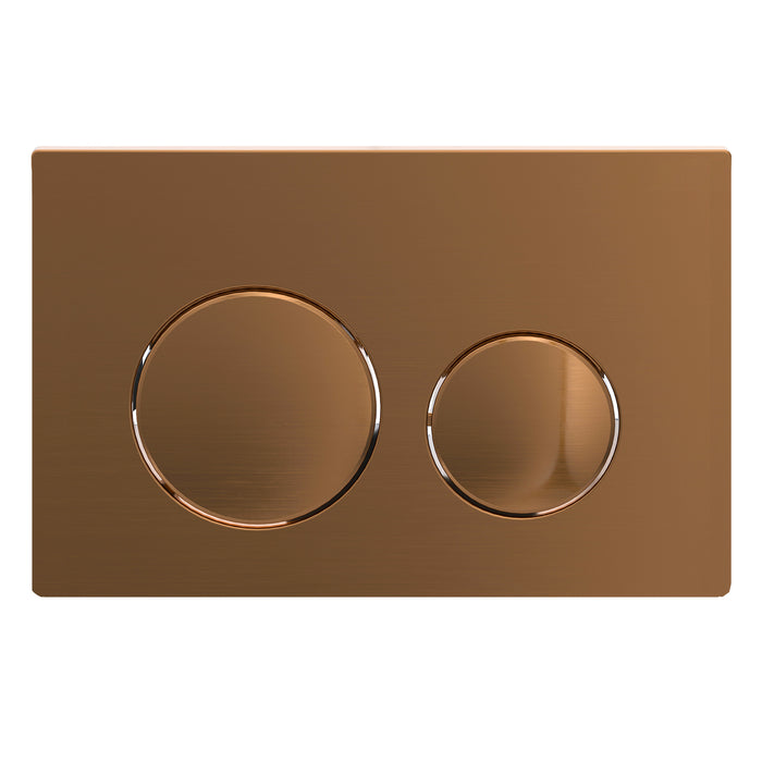 Luxury Flush Plate Kit for Concealed Toilet Cistern Wall Hung Frame (Brushed Copper, 245mm x 165mm)
