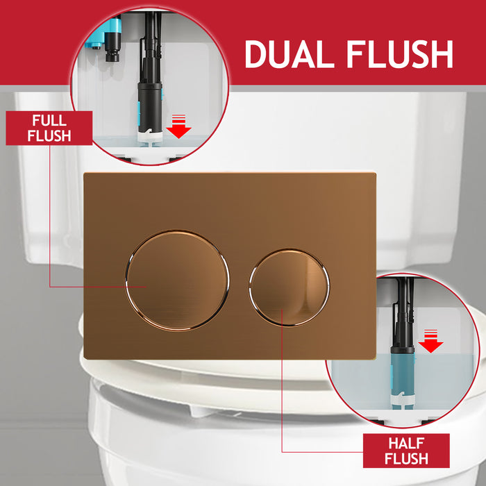 Luxury Flush Plate Kit for Skylo Concealed Toilet Cistern Wall Hung Frame (Brushed Copper, 245mm x 165mm)
