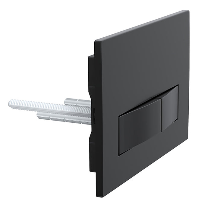 Luxury Concealed Toilet Cistern Flush Plate Kit for Skylo Wall Hung Frame (Matt Black, 245mm x 165mm)