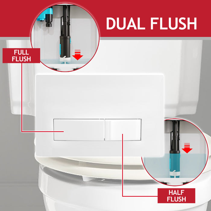 Luxury Concealed Toilet Cistern Flush Plate Kit for Skylo Wall Hung Frame (Gloss White, 245mm x 165mm)