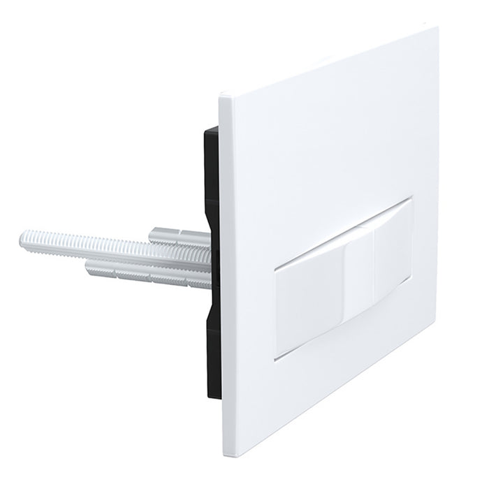 Luxury Concealed Toilet Cistern Flush Plate Kit for Skylo Wall Hung Frame (Gloss White, 245mm x 165mm)