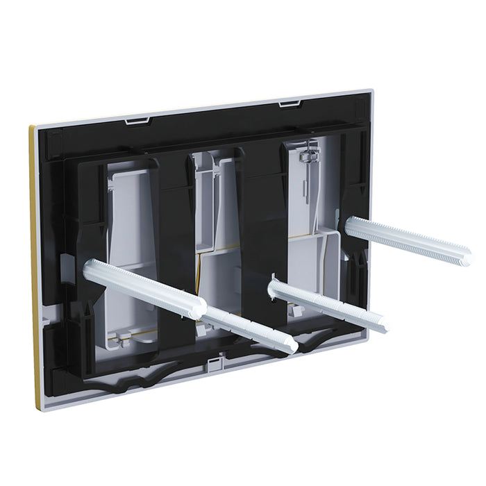 Luxury Concealed Toilet Cistern Flush Plate Kit for Skylo Wall Hung Frame (Brushed Brass, 245mm x 165mm)