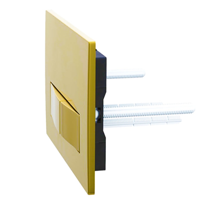 Luxury Concealed Toilet Cistern Flush Plate Kit for Skylo Wall Hung Frame (Brushed Brass, 245mm x 165mm)