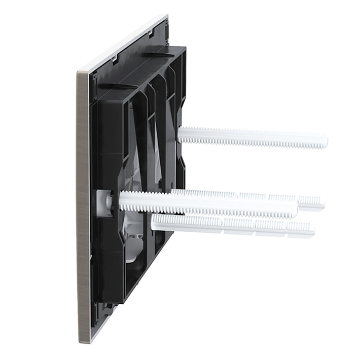 Luxury Concealed Toilet Cistern Flush Plate Kit for Skylo Wall Hung Frame (Brushed Nickel, 245mm x 165mm)