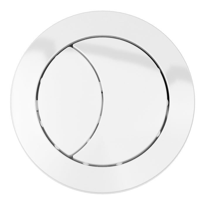 Universal Toilet Cistern Dual Flush Push Button Kit for 20mm 40mm 50mm 60mm Lid Hole (Gloss White)
